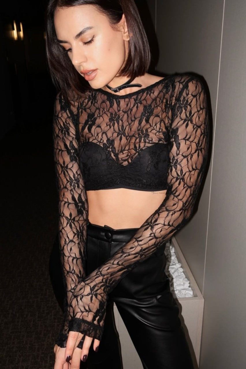 Чорні брюки прямого крою з екошкіри BLAZH.